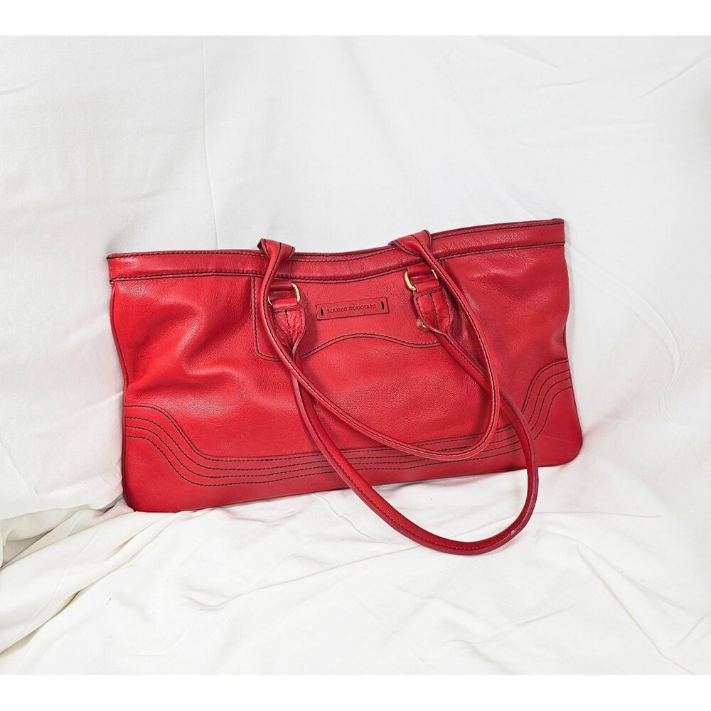 Marco Buggiani Italian Leather Tote Handbag Made In Italy